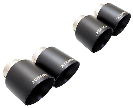BMW M4 G82 Xforce 4" Black Quad Tips 4 Pack
