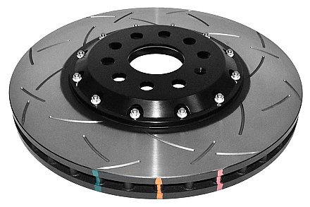 DBA 5000 series T3 Slotted Black Hat Brake Disc 340mm x 30mm Kangaroo Paw DBA52830BLKS - Front