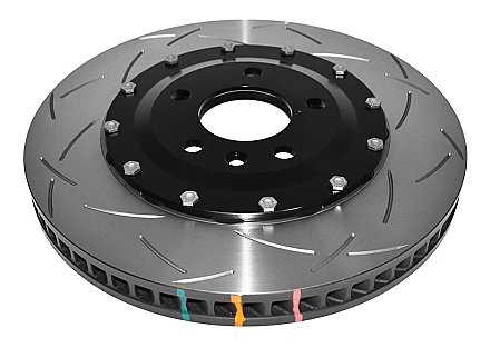 DBA 5000 series T3 Slotted Black Hat Left Hand Brake Disc 332mm x 32mm Vented DBA52908BLKLS - Front