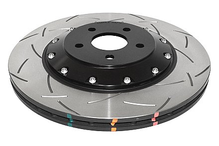 Front DBA 5000 series - T3 Slotted Black Hat Brake Discs to fit Focus RS MK3