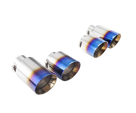 VW Golf R & Audi S3 Xforce 4" Blue Quad Tips 4 Pack