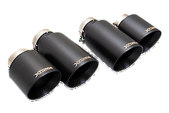 VW Golf R & Audi S3 Xforce 4" Black Quad Tips 4 Pack