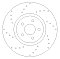 Front Cross Drilled Brake Discs to fit Ford Focus MK2 ST
