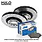 VW Golf R MK7 Front Grooved Brake Discs and Jurid Pads