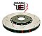 DBA 5000 series T3 Slotted Silver Hat Brake Disc 350mm x 28mm Kangaroo Paw DBA52644SLVS