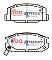 DBA Street Series Ceramic Brake Pads 128.3/128.7mm x 54.9/57mm DB1208SS - Front
