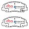 DBA Street Series Ceramic Brake Pads 127.6mm x 52.7mm DB1212SS - Front