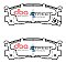DBA Street Series Ceramic Brake Pads 116.6mm x 42.4mm DB1222SS - Rear