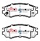 DBA Street Series Ceramic Brake Pads 127.5mm x 51.8mm DB1281SS - Front