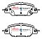 DBA Street Series Ceramic Brake Pads 118.7mm x 48.8mm DB15054SS - Rear