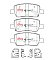 DBA Street Performance Brake Pads 124.9mm x 50.5mm DB15072SP - Rear