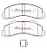 DBA Xtreme Performance Brake Pads 194.3/194.3mm x 69.7/68.2mm DB15121XP - Front