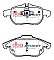 DBA Street Series Ceramic Brake Pads 155.2/156.5mm x 69.3/70.8mm DB1664SS - Front