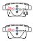 DBA Street Series Ceramic Brake Pads 101.9mm x 50.3mm DB1713SS - Rear
