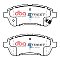 DBA Street Series Ceramic Brake Pads 125.6mm x 51.9mm DB1941SS - Front
