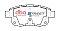DBA Street Series Semi-Metallic Brake Pads 122.8mm x 53.5mm DB1968SS - Rear