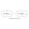 DBA Street Performance Brake Pads 131.4/131.4mm x 71.8/64.1mm DB2052SP - Front