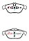 DBA Street Series Ceramic Brake Pads 122.6/122.6mm x 54.5/52.6mm DB2182SS - Rear