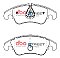 DBA Street Series Ceramic Brake Pads 188/188mm x 73.9/73.4mm DB2186SS - Front