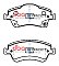 DBA Street Series Ceramic Brake Pads 136.8/136.8mm x 61.5/58mm DB2230SS - Front
