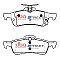 DBA Street Series Ceramic Brake Pads 123.2mm x 43.6mm DB2309SS - Rear