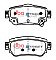 DBA Street Series Ceramic Brake Pads 103.4/103.5mm x 47.5/44.9mm DB2357SS - Rear