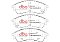 DBA Xtreme Performance Brake Pads 184.7mm x 70mm DB2379XP - Front