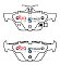 DBA Street Series Ceramic Brake Pads 123.1/123.1mm x 52.9/48mm DB2398SS - Rear
