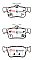DBA Street Series Ceramic Brake Pads 122.4/122.4mm x 53.5/48.5mm DB2429SS - Rear