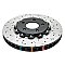 DBA 5000 series Crossed Drilled & Slotted 2-Piece Black Hat Brake Disc 320mm x 30mm Kangaroo Paw DBA5575BLKXS - Front