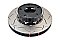 DBA 5000 series T3 Slotted Black Hat Brake Disc 296mm x 28mm Kangaroo Paw DBA5040BLKS