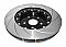 DBA 5000 series Slotted Black Hat Left Hand Brake Disc 367mm x 32mm Kangaroo Paw DBA52066BLKCSL - Front