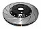 DBA 5000 series Slotted Black Hat Left Hand Brake Disc 367mm x 32mm Kangaroo Paw DBA52066BLKCSL - Front