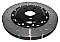 DBA 5000 series Crossed Drilled & Slotted 2-Piece Black Hat Brake Disc 355mm x 32mm Kangaroo Paw DBA52102BLKXS