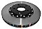 DBA 5000 series Plain Surface Black Hat Brake Disc 296mm x 28mm Kangaroo Paw DBA5040BLK