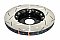 DBA 5000 series T3 Slotted Black Hat Brake Disc 336mm x 28mm Kangaroo Paw DBA52134BLKS - Front