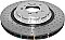DBA 5000 series Crossed Drilled & Dimpled Silver Hat Brake Disc 360mm x 30mm Kangaroo Paw DBA52280SLVXD - Front