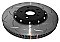 DBA 5000 series T3 Slotted Black Hat Left Hand Brake Disc 370mm x 34mm Vented DBA52608BLKLS - Front