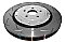 DBA 5000 series T3 Slotted Silver Hat Brake Disc 365mm x 34mm Kangaroo Paw DBA52836SLVS - Front