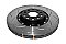 DBA 5000 series T3 Slotted Black Hat Brake Disc 345mm x 30mm Kangaroo Paw DBA52808V2BLKS - Front