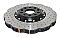 DBA 5000 series Crossed Drilled & Dimpled Black Hat Brake Disc 345mm x 30mm Kangaroo Paw DBA52808WBLKXD - Front