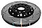 DBA 5000 series T3 Slotted Black Hat Brake Disc 340mm x 30mm Kangaroo Paw DBA52830BLKS - Front