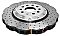 DBA 5000 series Crossed Drilled & Dimpled Silver Hat Brake Disc 340mm x 30mm Kangaroo Paw DBA52830WSLVXD - Front