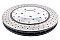 DBA 5000 series Crossed Drilled & Dimpled Silver Hat Brake Disc 356mm x 32mm Kangaroo Paw DBA52833SLVXD
