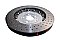 DBA 5000 series Crossed Drilled & Dimpled Silver Hat Brake Disc 370mm x 34mm Kangaroo Paw DBA52844SLVXD - Front