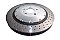 DBA 5000 series Crossed Drilled & Dimpled Silver Hat Brake Disc 370mm x 34mm Kangaroo Paw DBA52844SLVXD - Front