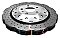 DBA 5000 series Crossed Drilled & Dimpled Silver Hat Brake Disc 370mm x 34mm Kangaroo Paw DBA52844WSLVXD - Front