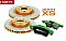 DBA Brake Kit - 4000 Series Slotted / Drilled & Street Performance Brake Pads (2x DBA4654XS-10 + DB1678SP) DBA4654XS-10-1678SP