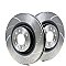 for Nissan Navara D40 Front Dimpled and Grooved Brake Discs 320mm