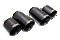 VW Golf R & Audi S3 Xforce 4" Black Quad Tips 4 Pack